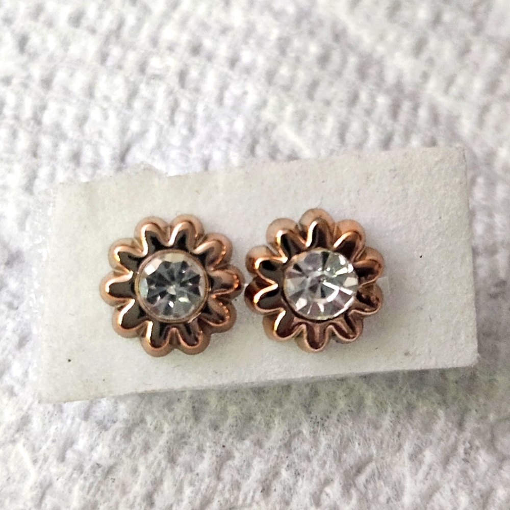 Rose Gold Plated crystal Earrings